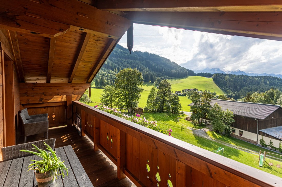 Aussicht von der Ferienwohnung am Zaglauhof