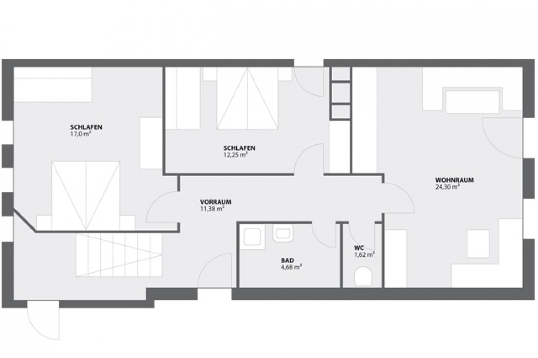 Raumaufteilung Ferienwohnung Landhaus Zaglauhof